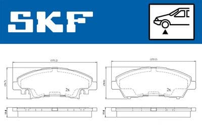 Juego de balatas de freno SKF VKBP 81455
