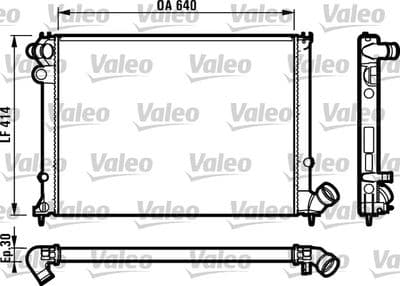 Radiador, refrigeración del motor VALEO 731383