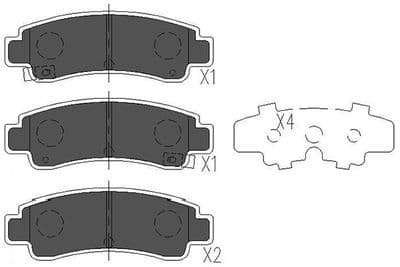 Juego de balatas de freno Kavo Parts KBP-6546