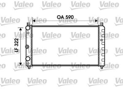 Radiador, refrigeración del motor VALEO 732479