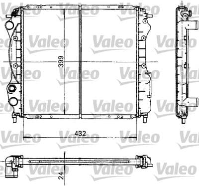 Radiador, refrigeración del motor VALEO 730181