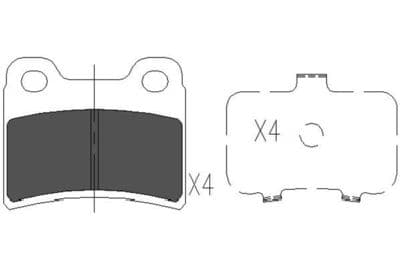 Juego de balatas de freno Kavo Parts KBP-4011