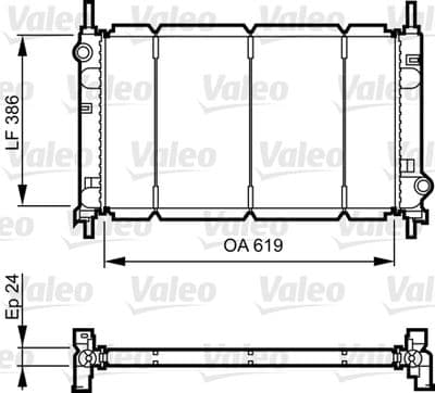 Radiador, refrigeración del motor VALEO 731011
