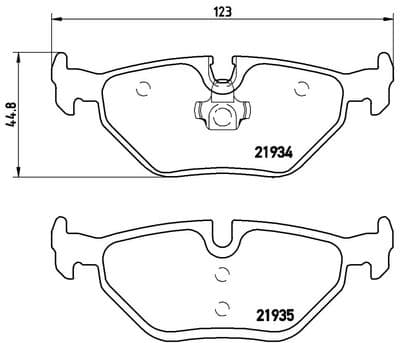 Juego de balatas de freno BREMBO P 71 006