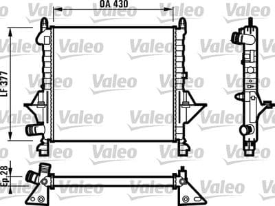 Radiador, refrigeración del motor VALEO 731552