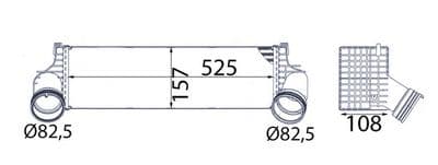 Radiador de aire de admisión MAHLE CI 175 000S