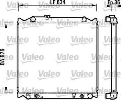 Radiador, refrigeración del motor VALEO 734206