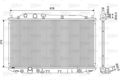Radiador, refrigeración del motor VALEO 701570
