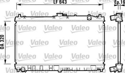 Radiador, refrigeración del motor VALEO 734119