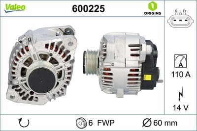 Alternador VALEO 600225