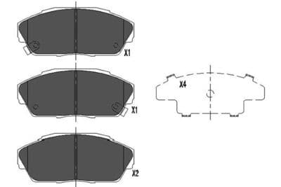 Juego de balatas de freno Kavo Parts KBP-2027