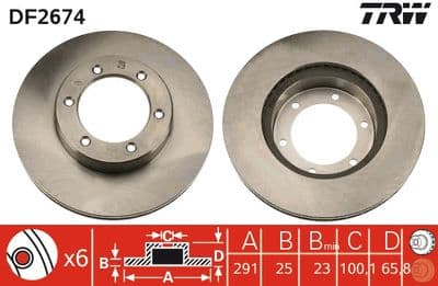 Disco de freno TRW DF2674