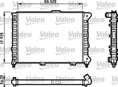 Radiador, refrigeración del motor VALEO 732011