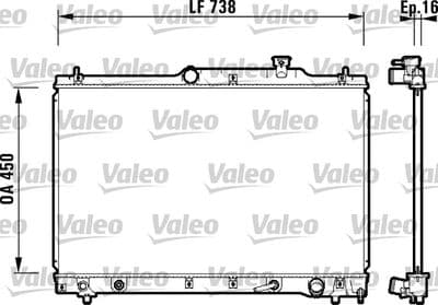 Radiador, refrigeración del motor VALEO 734201