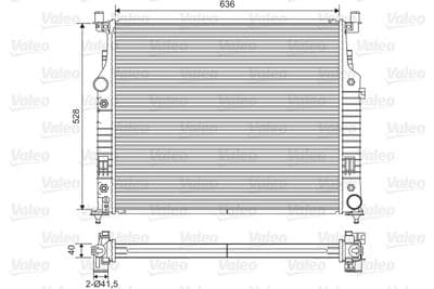 Radiador, refrigeración del motor VALEO 701569