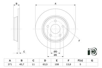 Disco de freno BOSCH 0 986 479 F78