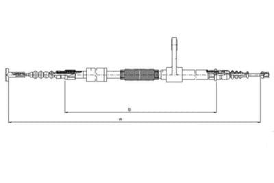 Cable de accionamiento, freno de estacionamiento TEXTAR 44044300