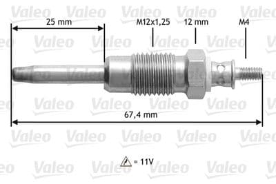 Bujía de precalentamiento VALEO 345124