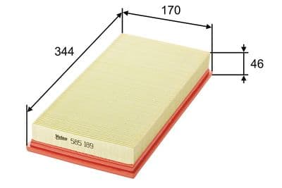 Filtro de aire VALEO 585189