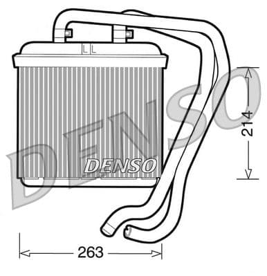 Radiador de calefacción, calefacción interior DENSO DRR12004
