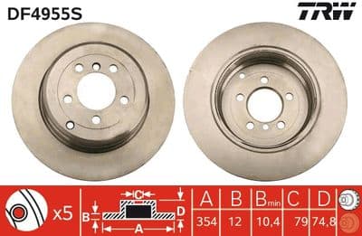 Disco de freno TRW DF4955S