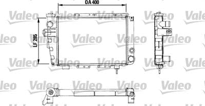 Radiador, refrigeración del motor VALEO 883282