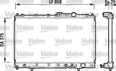 Radiador, refrigeración del motor VALEO 734127