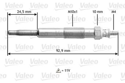 Bujía de precalentamiento VALEO 345106
