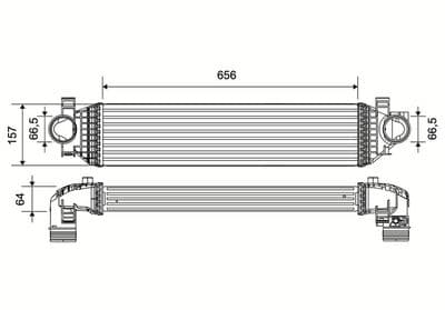 Radiador de aire de admisión VALEO 881551