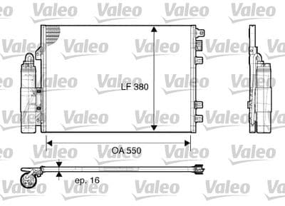 Condensador, aire acondicionado VALEO 817661