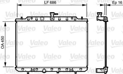 Radiador, refrigeración del motor VALEO 735205