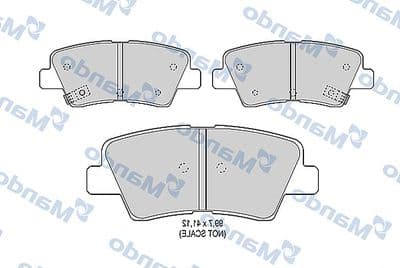 Juego de balatas de freno MANDO MBF015263
