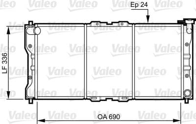 Radiador, refrigeración del motor VALEO 731073