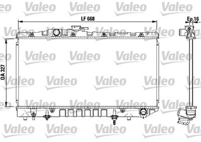 Radiador, refrigeración del motor VALEO 731114