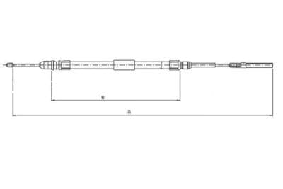 Cable de accionamiento, freno de estacionamiento TEXTAR 44008700