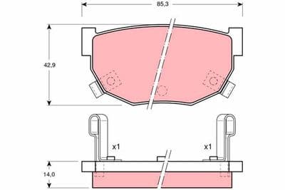 Juego de balatas de freno TRW GDB368