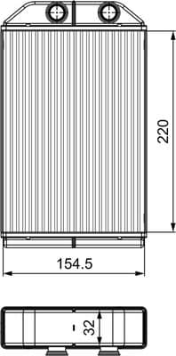 Radiador de calefacción, calefacción interior VALEO 811529