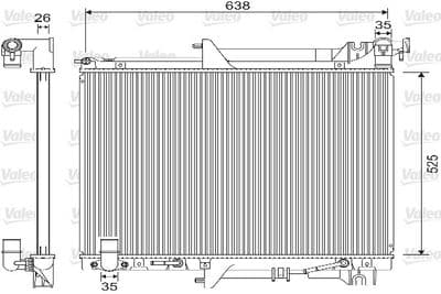 Radiador, refrigeración del motor VALEO 733146