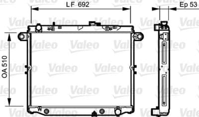 Radiador, refrigeración del motor VALEO 734192