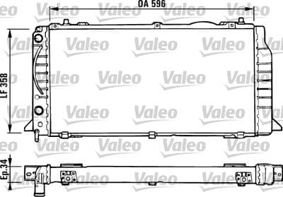 Radiador, refrigeración del motor VALEO 731422
