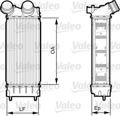 Radiador de aire de admisión VALEO 818226