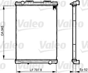 Panal del radiador, refrigeración del motor VALEO 733511