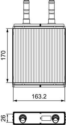 Radiador de calefacción, calefacción interior VALEO 812409