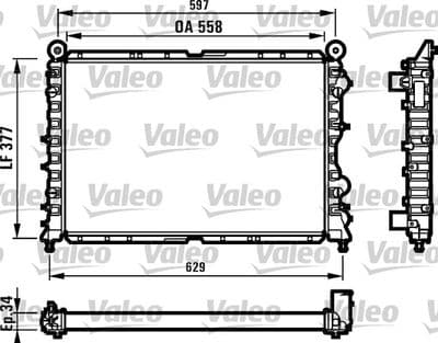 Radiador, refrigeración del motor VALEO 731561