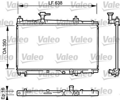 Radiador, refrigeración del motor VALEO 734842