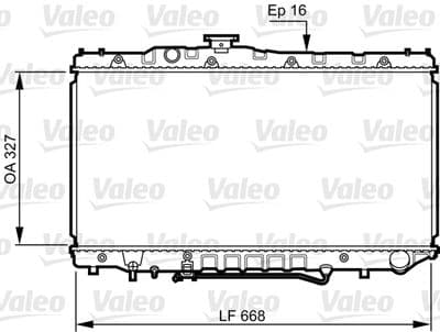 Radiador, refrigeración del motor VALEO 731110