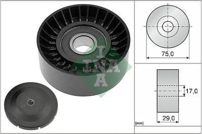 Polea de inversión/guía, correa poli V Schaeffler INA 532 0536 10
