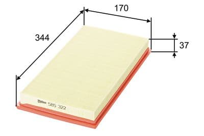 Filtro de aire VALEO 585322