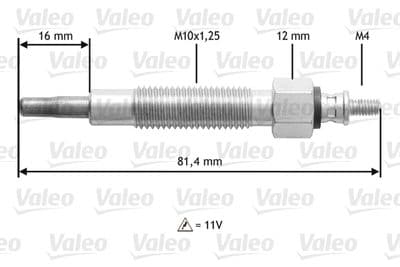 Bujía de precalentamiento VALEO 345186