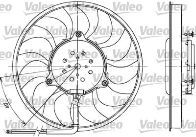 Ventilador, refrigeración del motor VALEO 698612